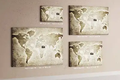 Kurk prikbord Panoramische wereldkaart