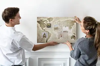 Kurk prikbord Panoramische wereldkaart