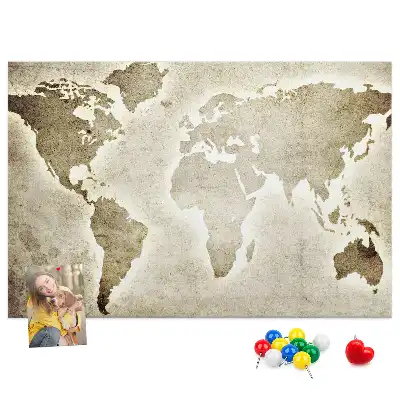 Kurk prikbord Panoramische wereldkaart