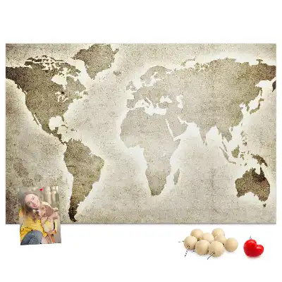 Kurk prikbord Panoramische wereldkaart