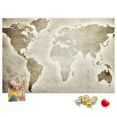 Kurk prikbord Panoramische wereldkaart