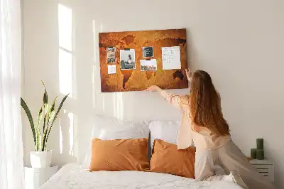 Memobord van kurk Grote wereldkaart