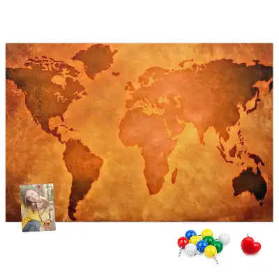 Memobord van kurk Grote wereldkaart