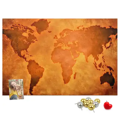 Memobord van kurk Grote wereldkaart