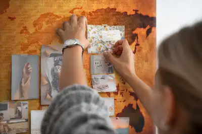 Memobord van kurk Grote wereldkaart