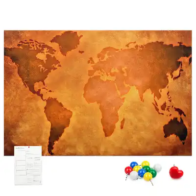 Memobord van kurk Grote wereldkaart