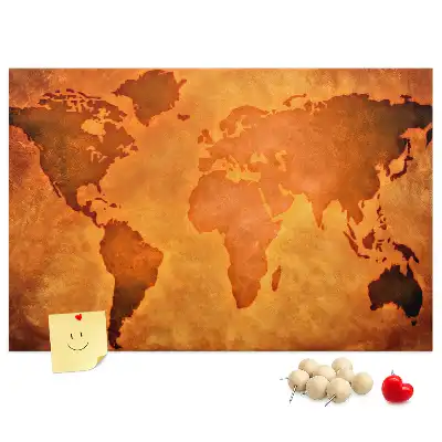 Memobord van kurk Grote wereldkaart