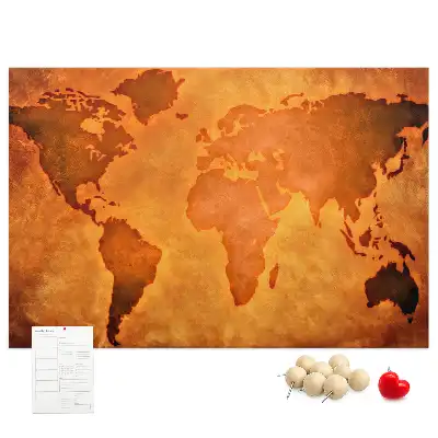 Memobord van kurk Grote wereldkaart