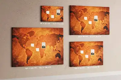 Memobord van kurk Grote wereldkaart