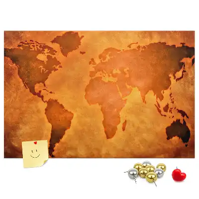 Memobord van kurk Grote wereldkaart