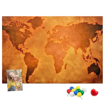Memobord van kurk Grote wereldkaart