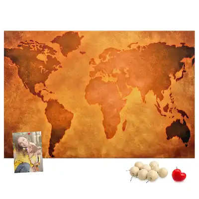 Memobord van kurk Grote wereldkaart