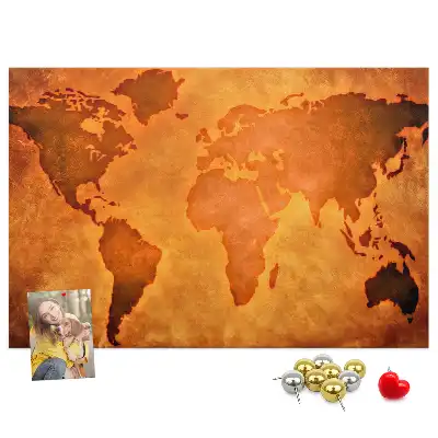 Memobord van kurk Grote wereldkaart