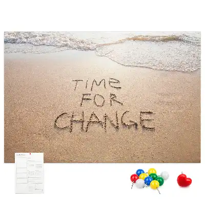 Memobord van kurk Citaat op het strand