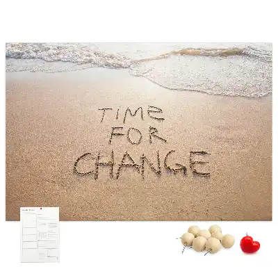 Memobord van kurk Citaat op het strand