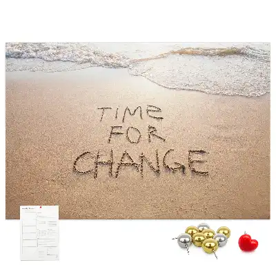 Memobord van kurk Citaat op het strand