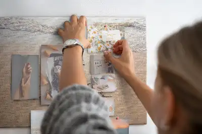 Memobord van kurk Citaat op het strand