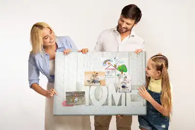 Kurk prikbord Typografie "home" voor de woonkamermuur