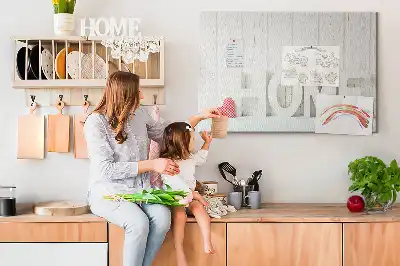 Kurk prikbord Typografie "home" voor de woonkamermuur