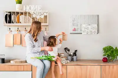 Kurk prikbord Typografie "home" voor de woonkamermuur