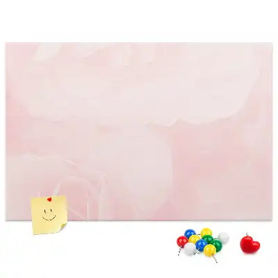 Kurken prikbord met bloeiende rozen