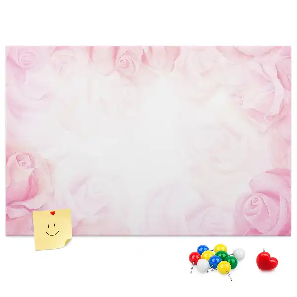 Memobord van kurk Rozen abstractie