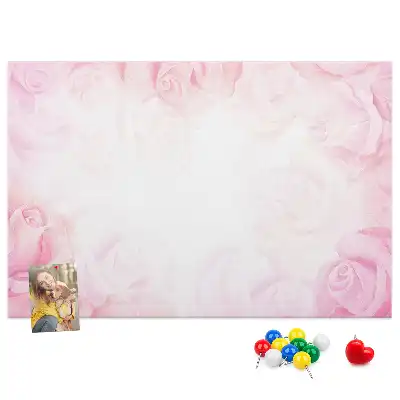 Memobord van kurk Rozen abstractie