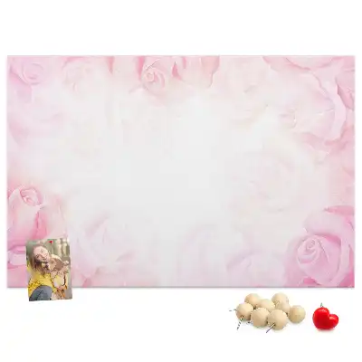 Memobord van kurk Rozen abstractie