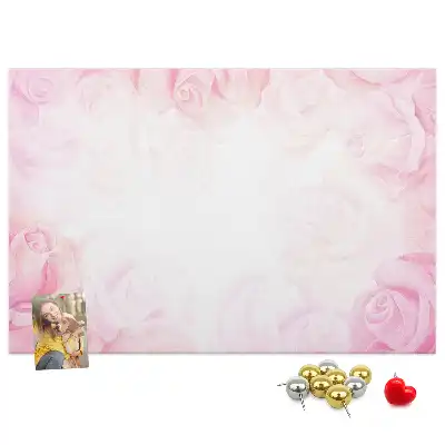 Memobord van kurk Rozen abstractie