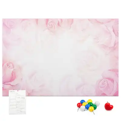 Memobord van kurk Rozen abstractie