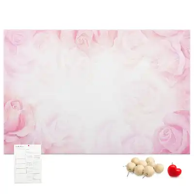 Memobord van kurk Rozen abstractie