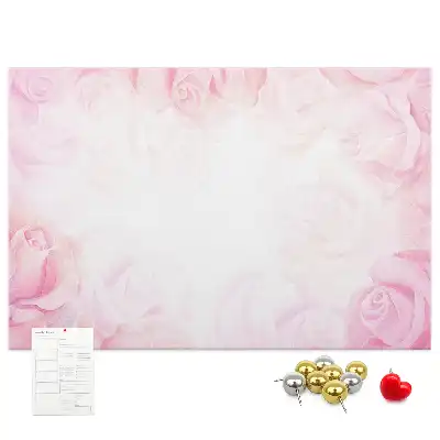 Memobord van kurk Rozen abstractie