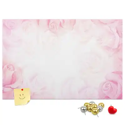 Memobord van kurk Rozen abstractie