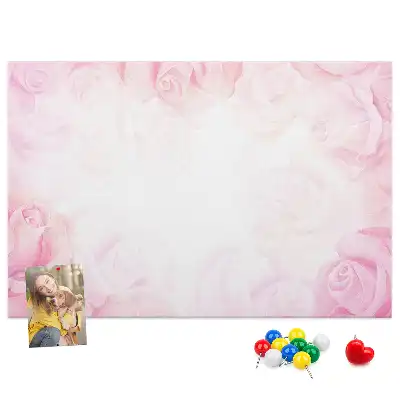 Memobord van kurk Rozen abstractie