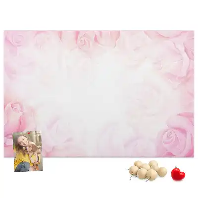 Memobord van kurk Rozen abstractie