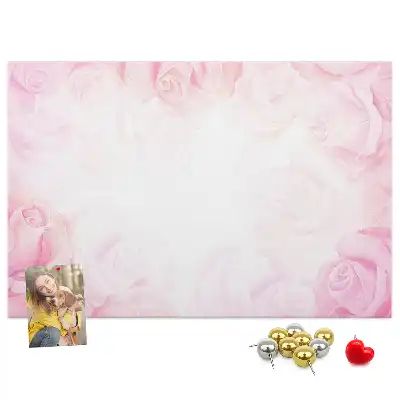 Memobord van kurk Rozen abstractie