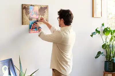 Kurk prikbord Wereld in oude cartografische stijl