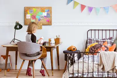 Memobord van kurk Continentale omtrek van de aarde