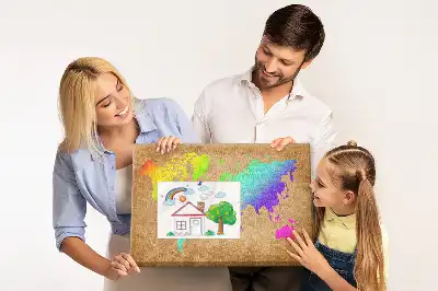 Memobord van kurk Continentale omtrek van de aarde