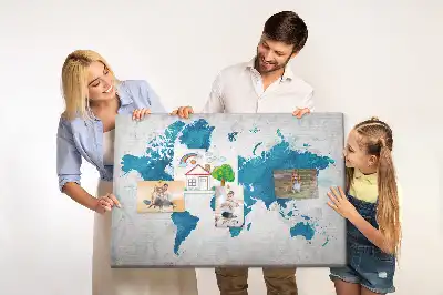 Kurk prikbord Grootformaat kaart van de wereldbol