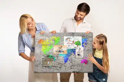 Memobord van kurk Universele wereldkaart