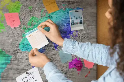 Memobord van kurk Universele wereldkaart