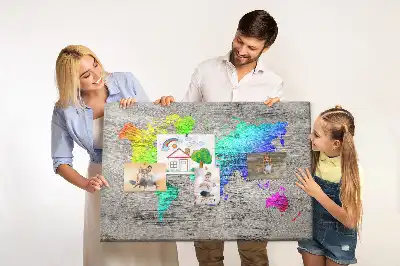 Memobord van kurk Universele wereldkaart