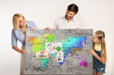 Memobord van kurk Universele wereldkaart