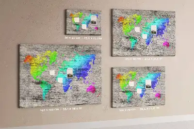 Memobord van kurk Universele wereldkaart