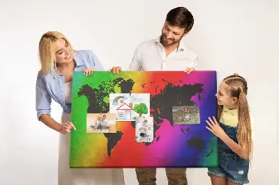 Kurk prikbord Wereldkaart voor op kantoor