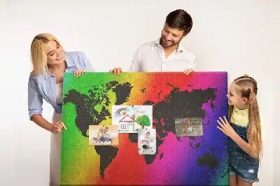 Kurk prikbord Wereldkaart voor op kantoor