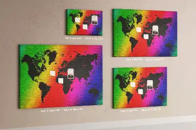 Kurk prikbord Wereldkaart voor op kantoor