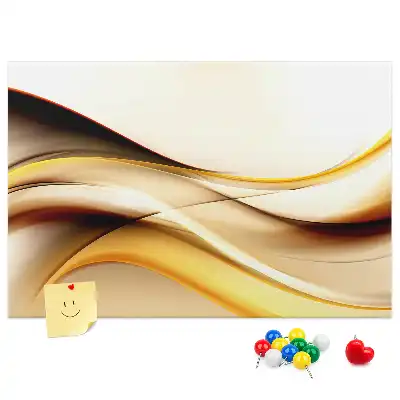 Kurken prikbord met abstracte golfprint