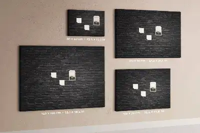 Memobord van kurk Donkere bakstenen muur